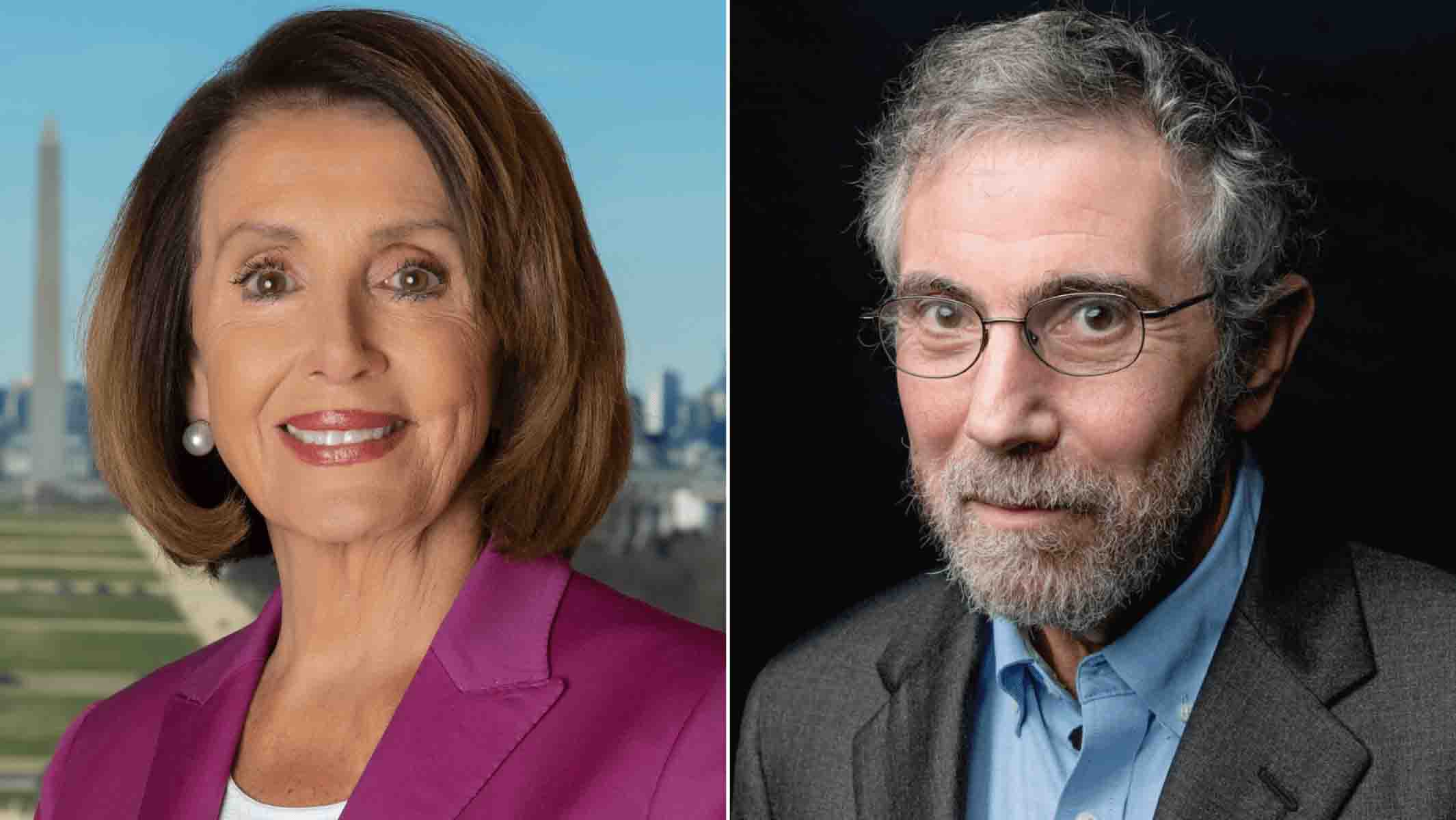 Image of Nancy Pelosi and Paul Krugman
