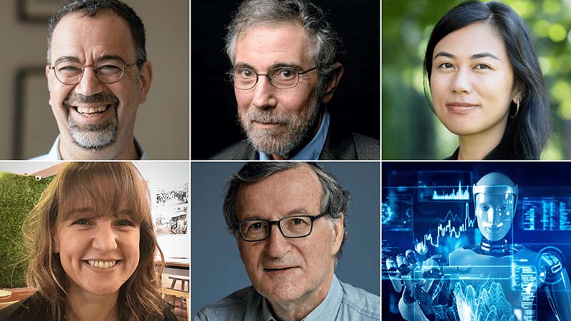 AI Event-800×450 Headshots of the five event speakers as well as a robot